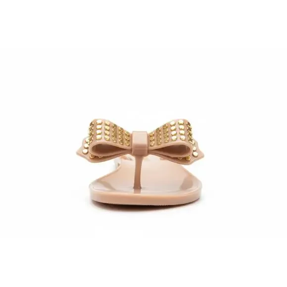 Studded Bow Jelly Sandals - Picture 3 of 9